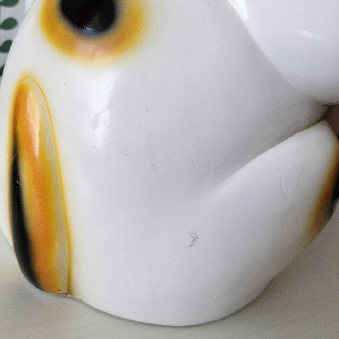 昭和レトロ　招き猫　貯金箱　顔より高い右手上げ　【41.5cm】