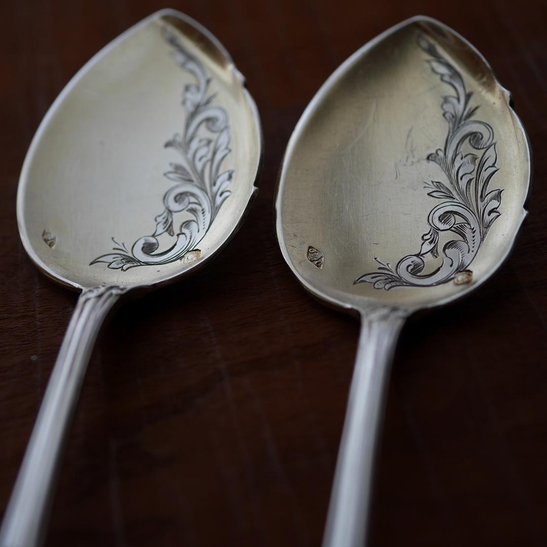 ◇アンティーク◇シルバー950◇JeanGranvigne◇スプーン2本セット◇