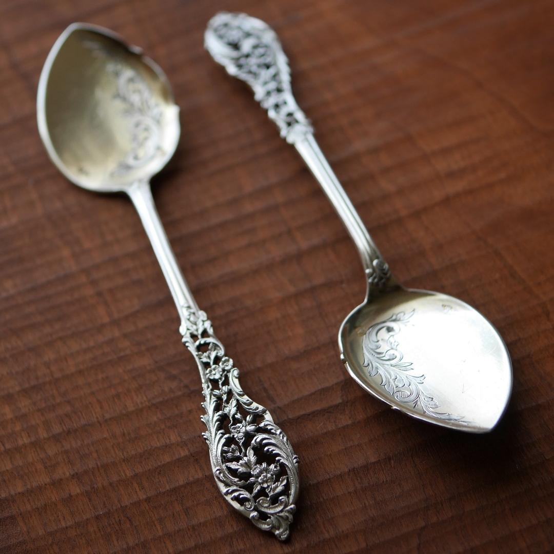 ◇アンティーク◇シルバー950◇JeanGranvigne◇スプーン2本セット◇