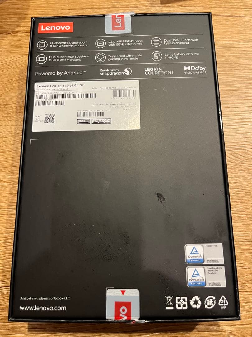 【国内版-美品】Lenovo Legion Tab 8.8 -付属品付き