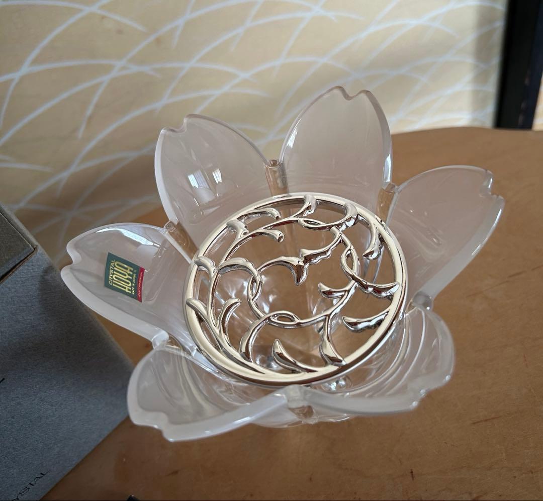 HOYAクリスタル ローズボウル 花瓶 - メルカリ