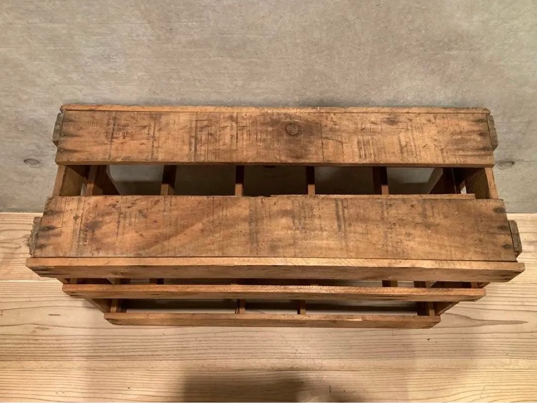 一升瓶ケース 椅子 ビールケース 木箱 ビンテージ インテリア 10本収納