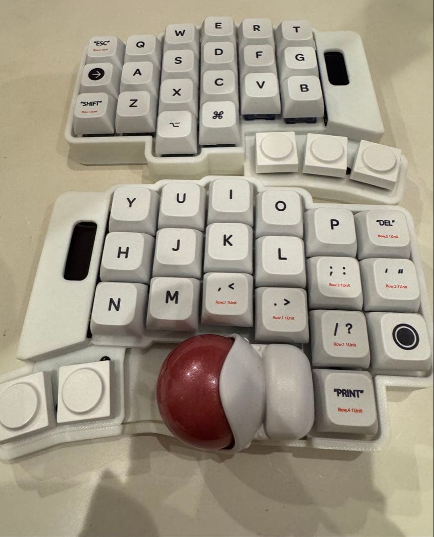 【新品】keyball44 白　トップケースマウント　フルセット Amazon | [売店] スーツケース ss フロントオープン usb キャリー