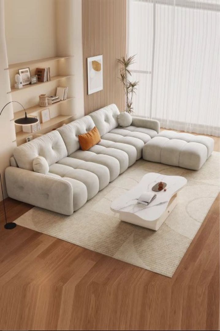 残り2点】ラグジュアリーソファ 240cm＋オットマン｜149,