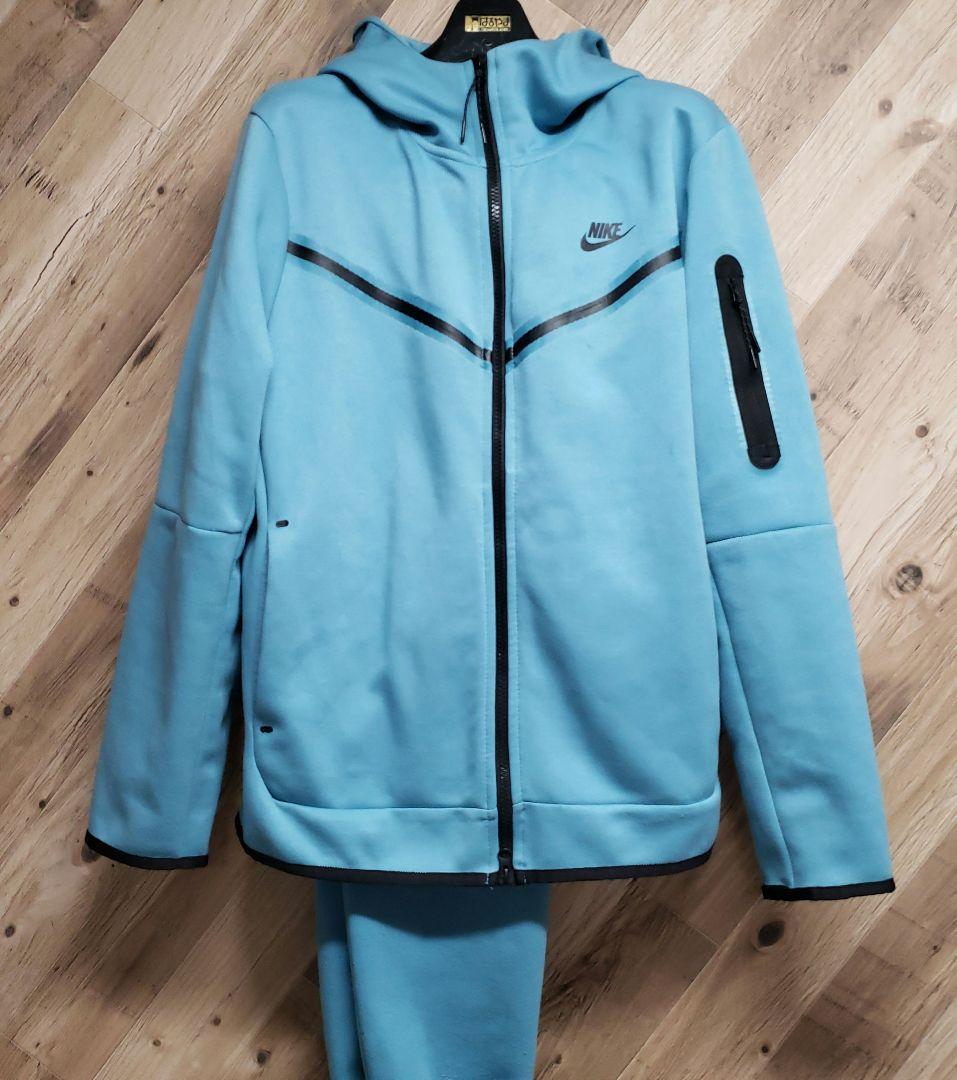 ナイキ テックフリース セットアップ 青 M ナイキジャパン正規モデル