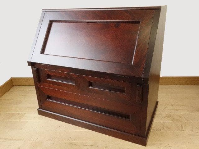 松本民芸家具 座ビューロー ライティング 座机 再塗装済 USED