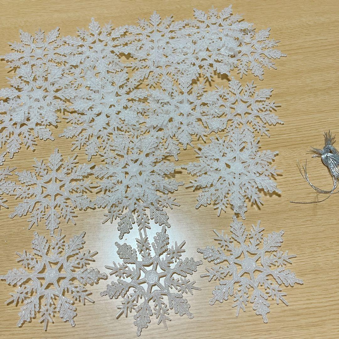 NALER オーナメント 雪の結晶 24個 直径約10.5cm