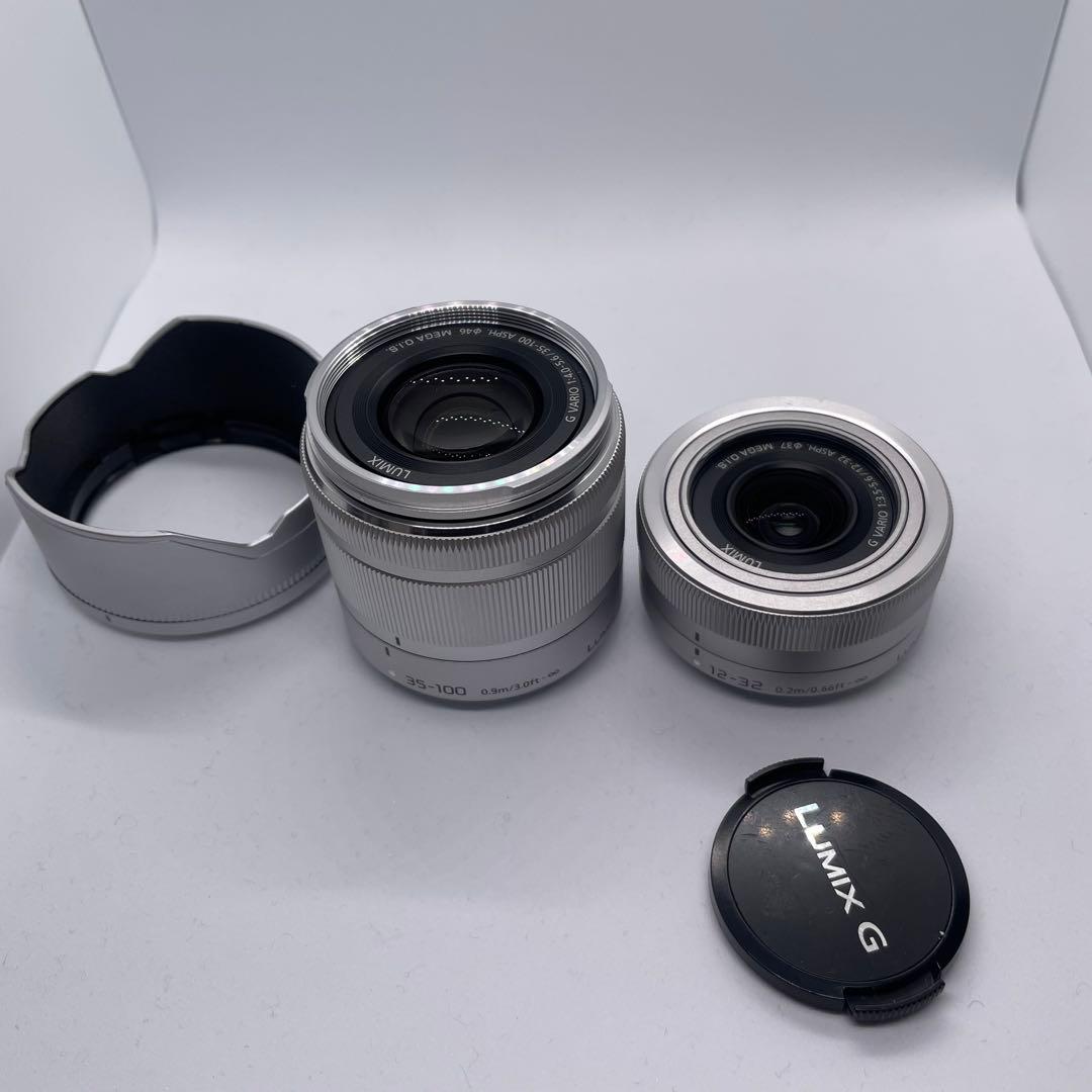 パナソニック　12-32 H-FS12032 35-100 H-FS35100 パナソニック LUMIX G VARIO 12-32mm/F3.5-5.6 ASPH./MEGA O.I.S. H