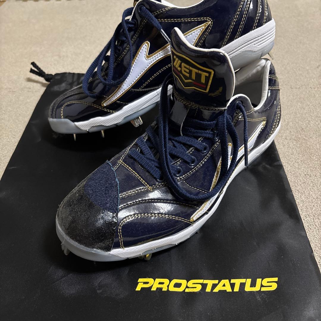 ZETT プロステイタススパイクフルオーダー ネイビー × ホワイト 専用袋付き 楽天市場】交換往復無料 野球 スパイク 金具 白 ZETT ゼット