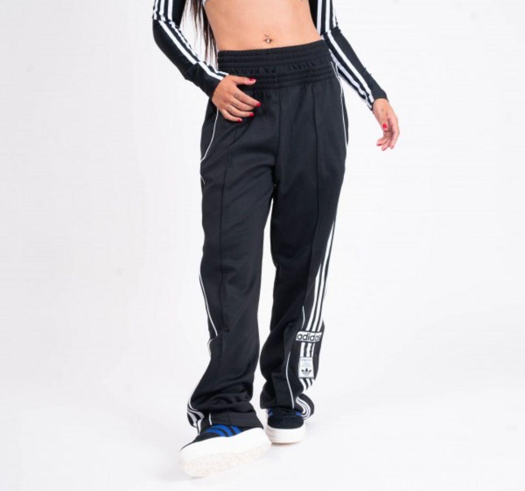 アディダス 黒 ダブルウエスト アディブレイク スナップパンツ