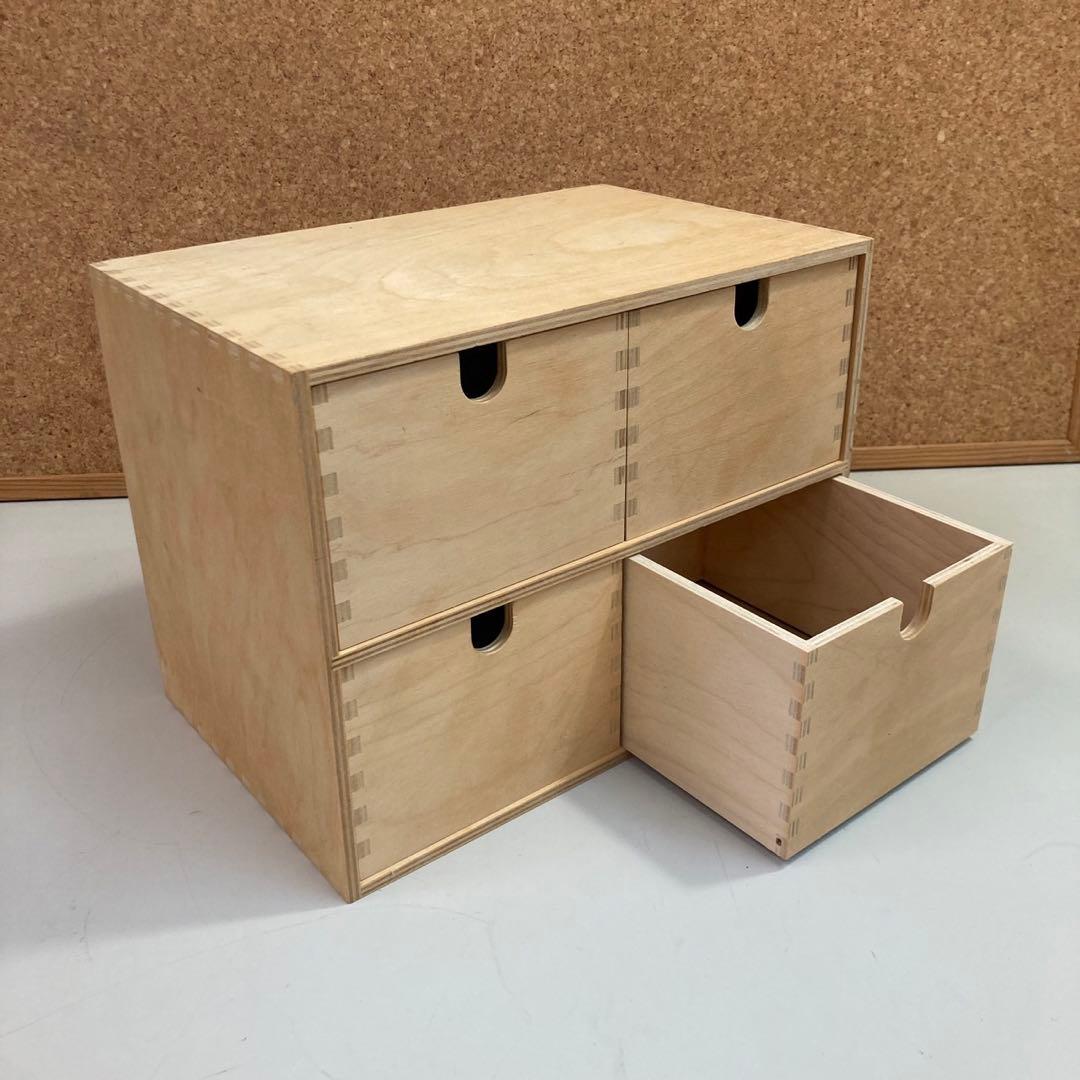 美品 IKEA 木製 小物入れ 引き出し 収納 チェスト 小引出し 木製