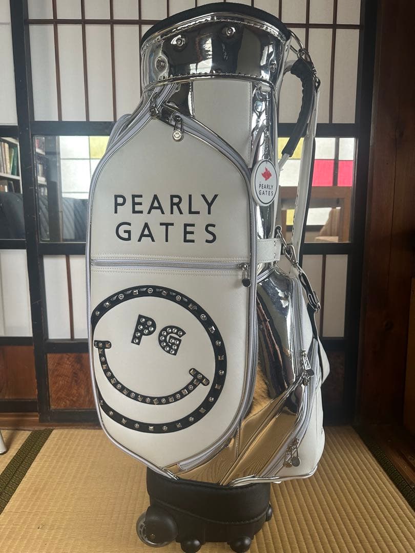 PEARLY GATES キャディバッグ ホワイト シルバー PEARLY GATES キャディバッグ ホワイト・シルバー - メルカリ