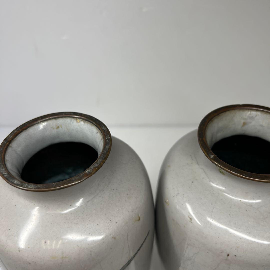 時代 和物七宝一対花瓶 高さ約25㎝ 東Y7-0522②タサコサ - メルカリ