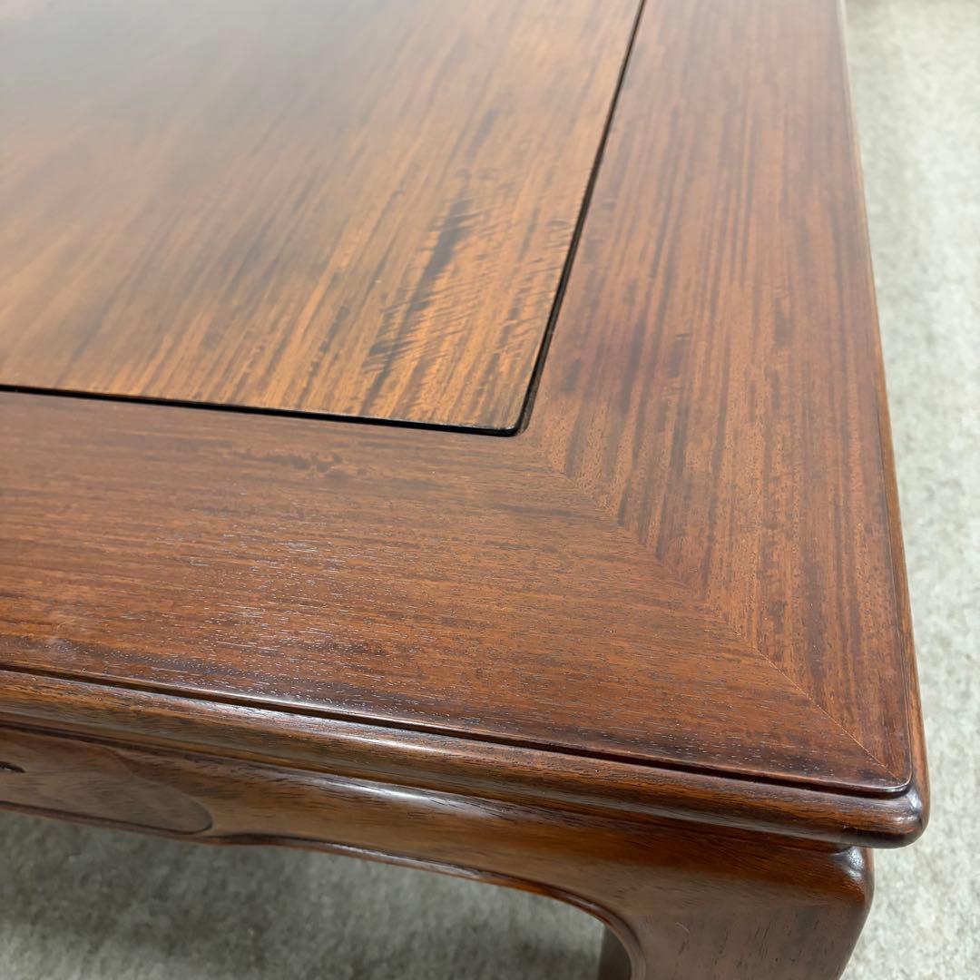 大阪唐木指物【中澤唐木】花梨五尺座卓 菊彫 漆塗生地 - メルカリ