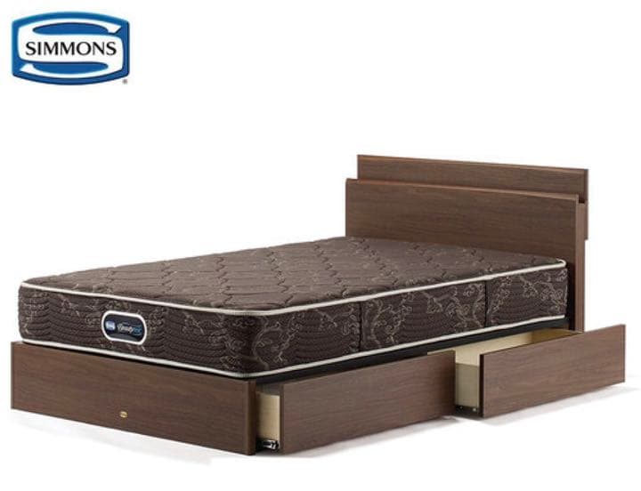 シモンズ　ダブルベッド　引出付き　フレーム+マットレス 楽天市場】シモンズ ベッド ダブル 5.5インチレギュラーマットレス付