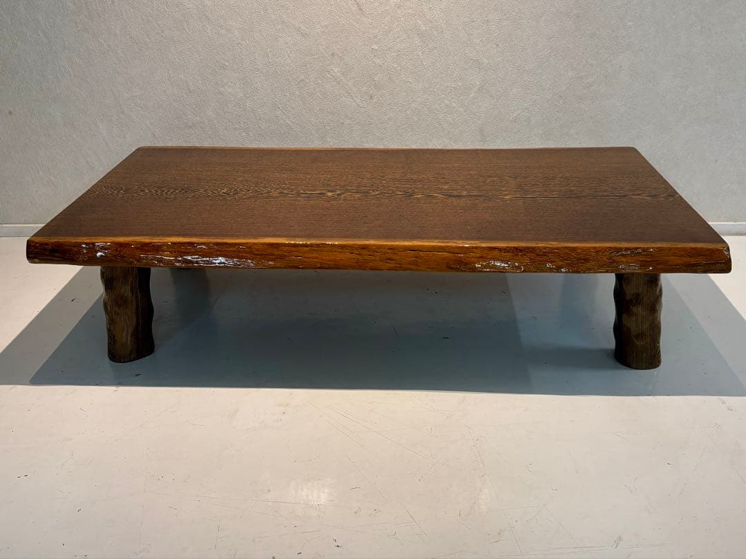 値下げ‼️一枚板 ローテーブル 和モダン ちゃぶ台 レトロ ケヤキ 一枚板 ローテーブル ちゃぶ台 おしゃれ アンティーク 脚