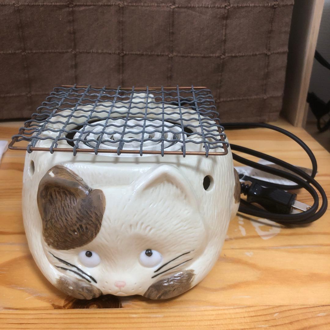 あったかいね 猫 ねこ型電気コンロ 電熱器 徳利 熱燗セット 昭和レトロ