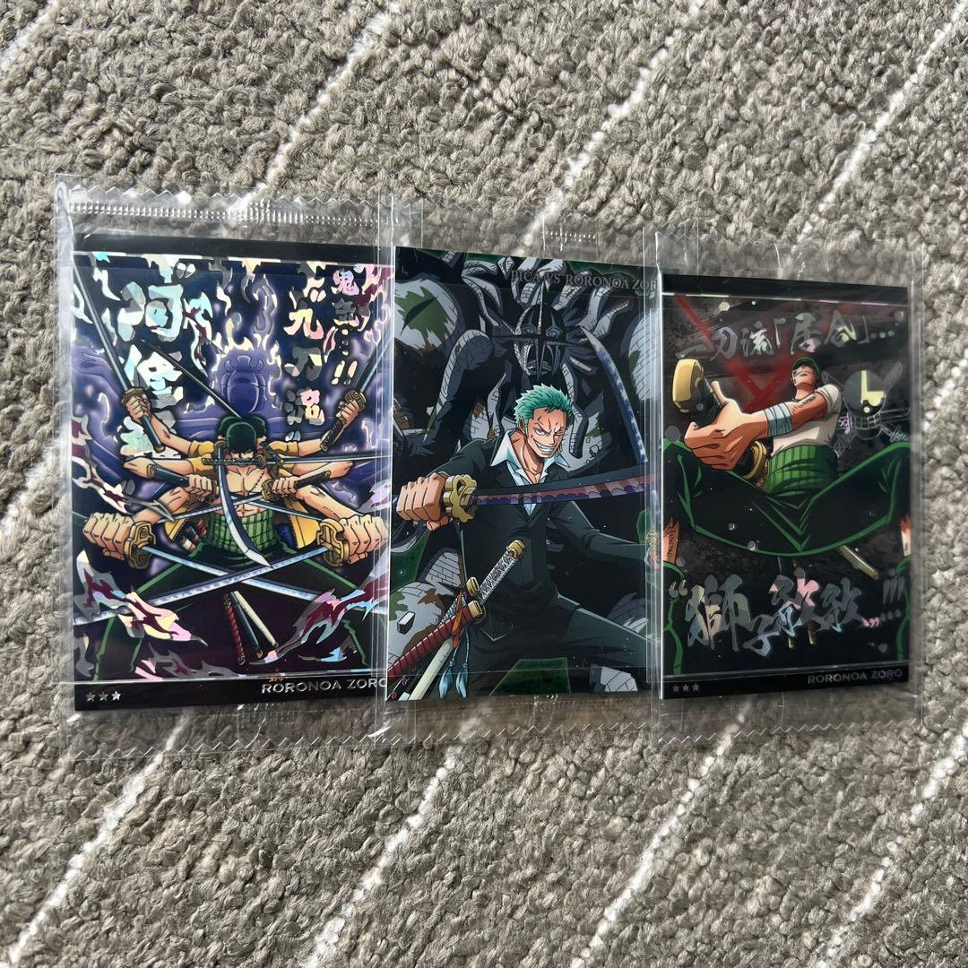 ワンピース ウエハース カード 未開封 ゾロ 3枚セット - メルカリ