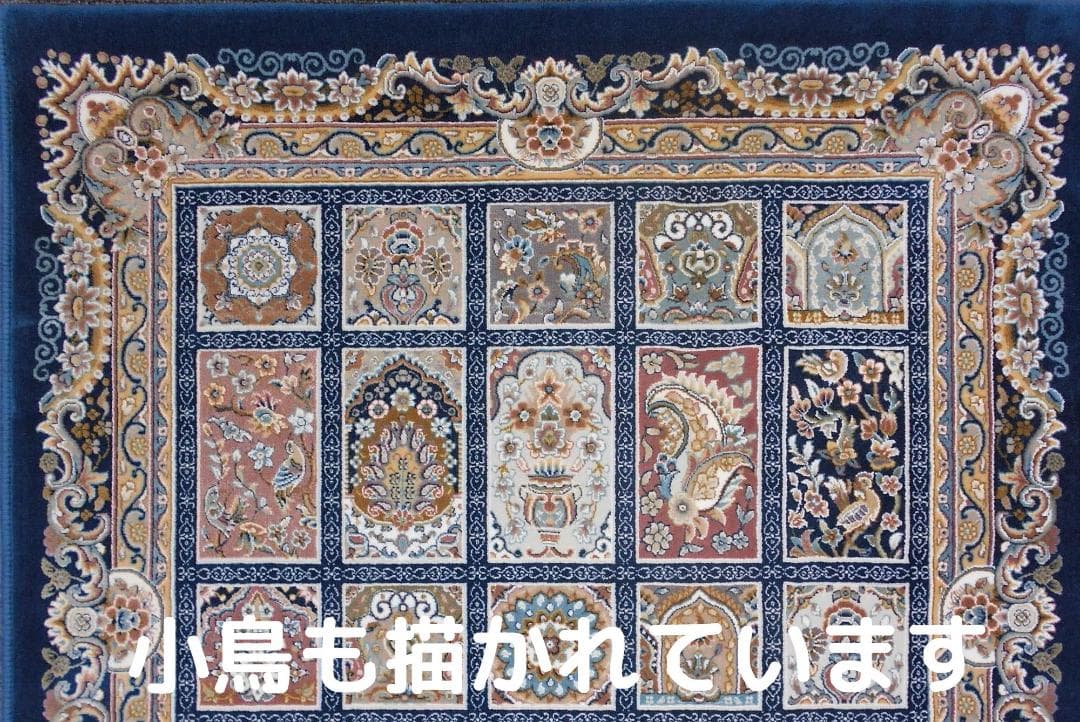 225万ノット！超高密度織 絨毯 本場 イラン産 60×90cm‐200231 - メルカリ