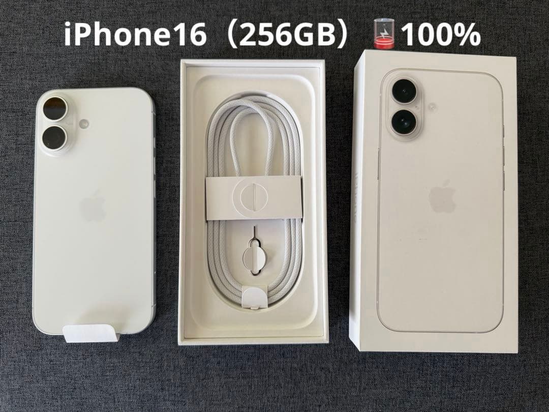 iPhone 16 256GB ホワイト（SIMフリー） iPhone 16 256GB - ホワイト（SIMフリー）[整備済製品] - Apple（日本）
