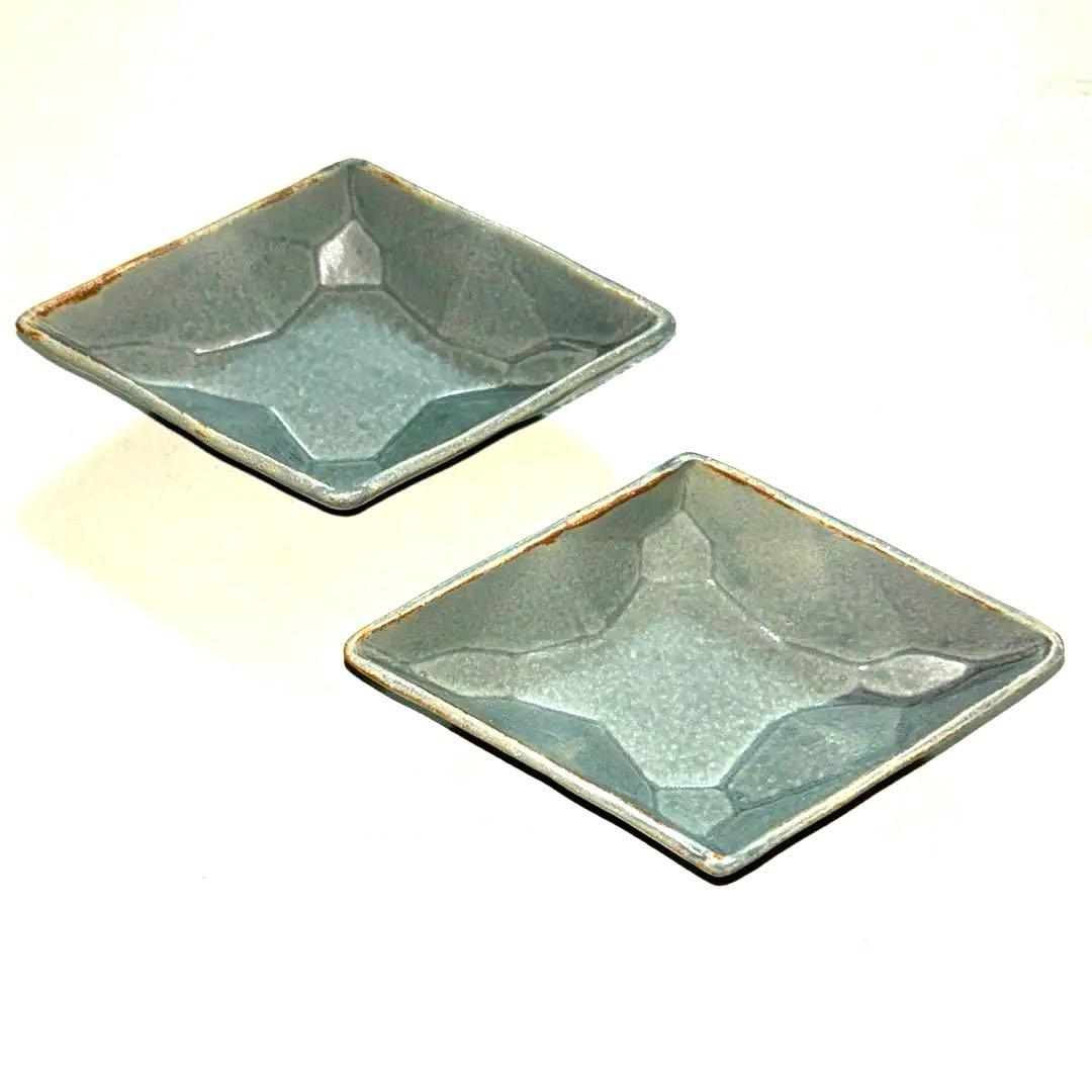 安福由美子 器 うつわ 2個セット ペア 作家 美品 小皿 豆皿 入手困難