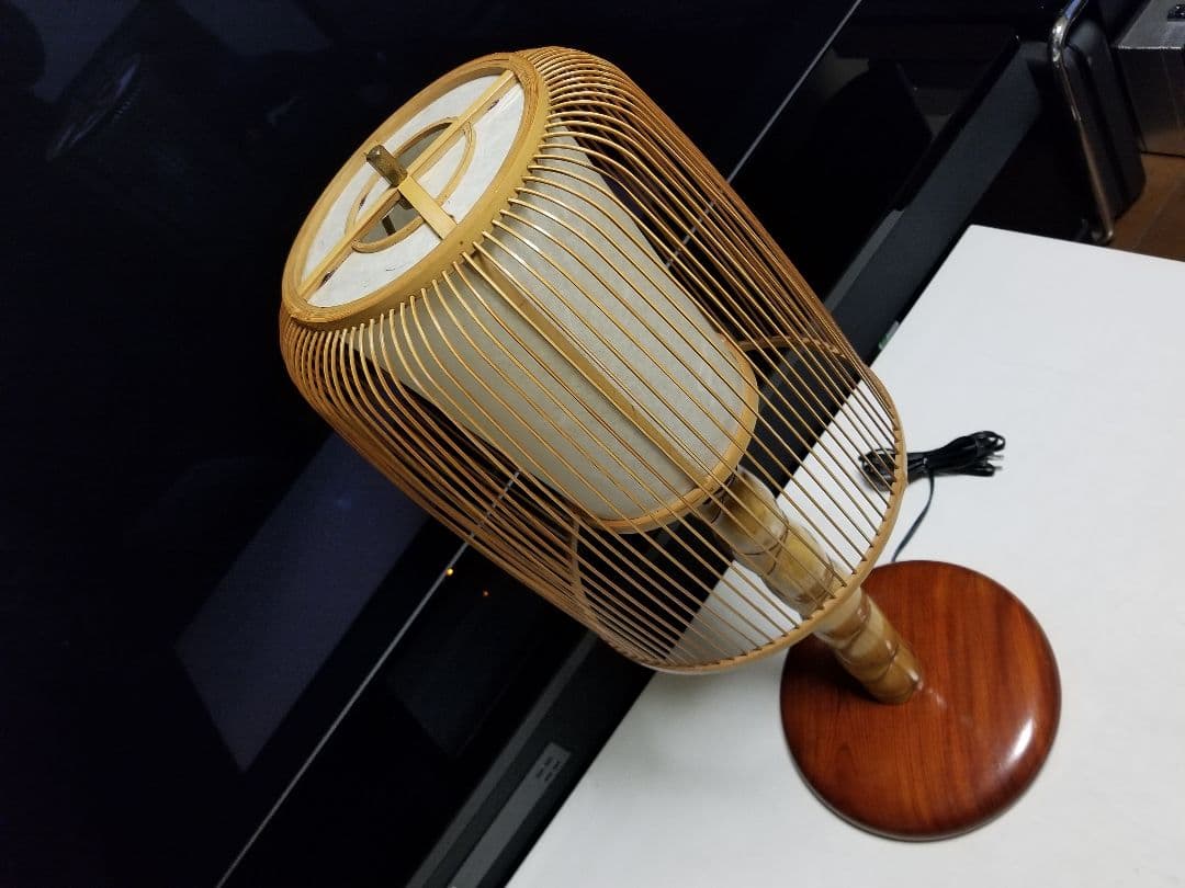 希少 指物 民藝 駿河 竹千筋細工 miyabi andon スタンド ランプ - メルカリ