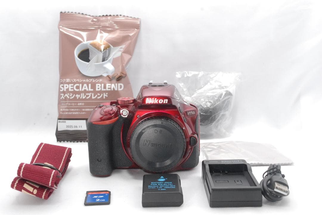 画像転送可能✨Nikon D5500 レッド 一眼レフ 初心者 スタート - メルカリ