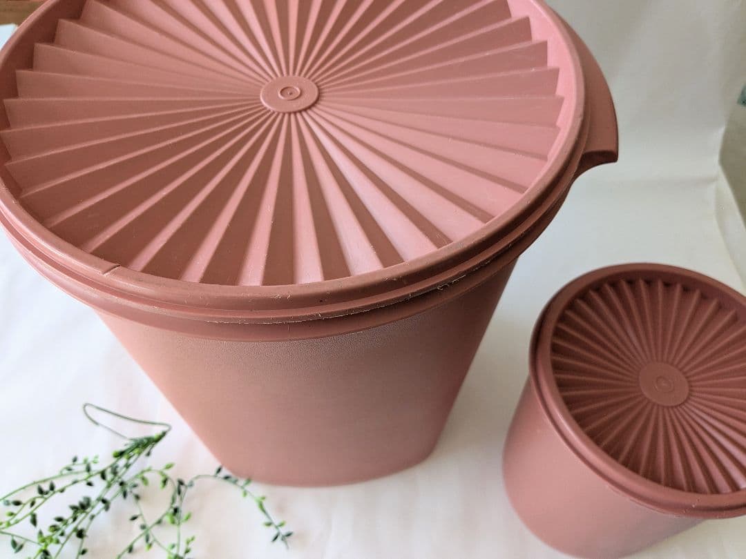 タッパーウェア マキシデコレーター 2個 フタを押すだけで簡単密閉