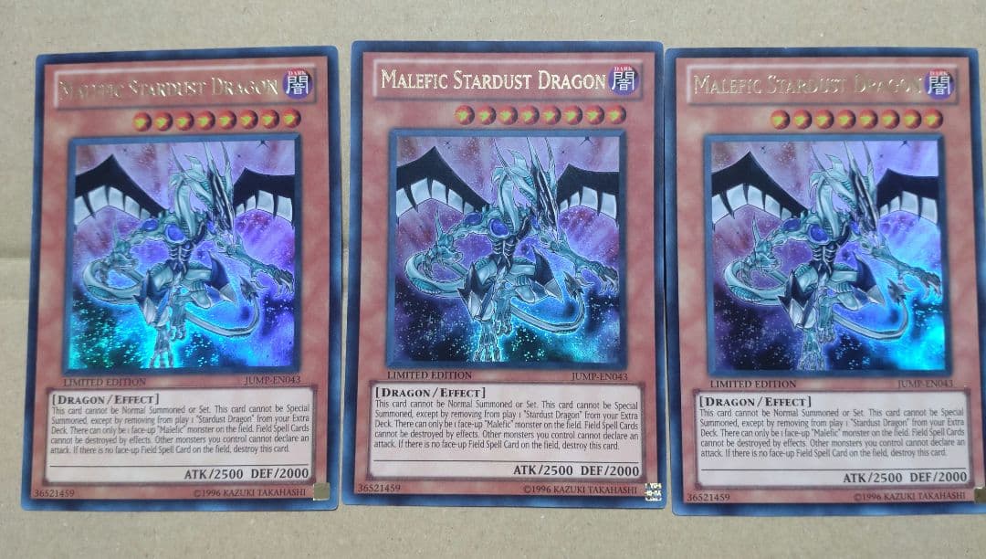 遊戯王 英語版 Sin スターダストドラゴン（JUMP） ウルトラ 3枚セット