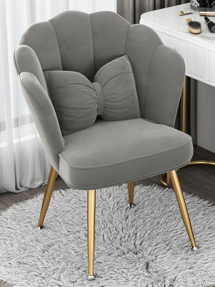 ベルベット グレー 椅子 訳あり品 写真をご確認 -SF04-07 - メルカリ