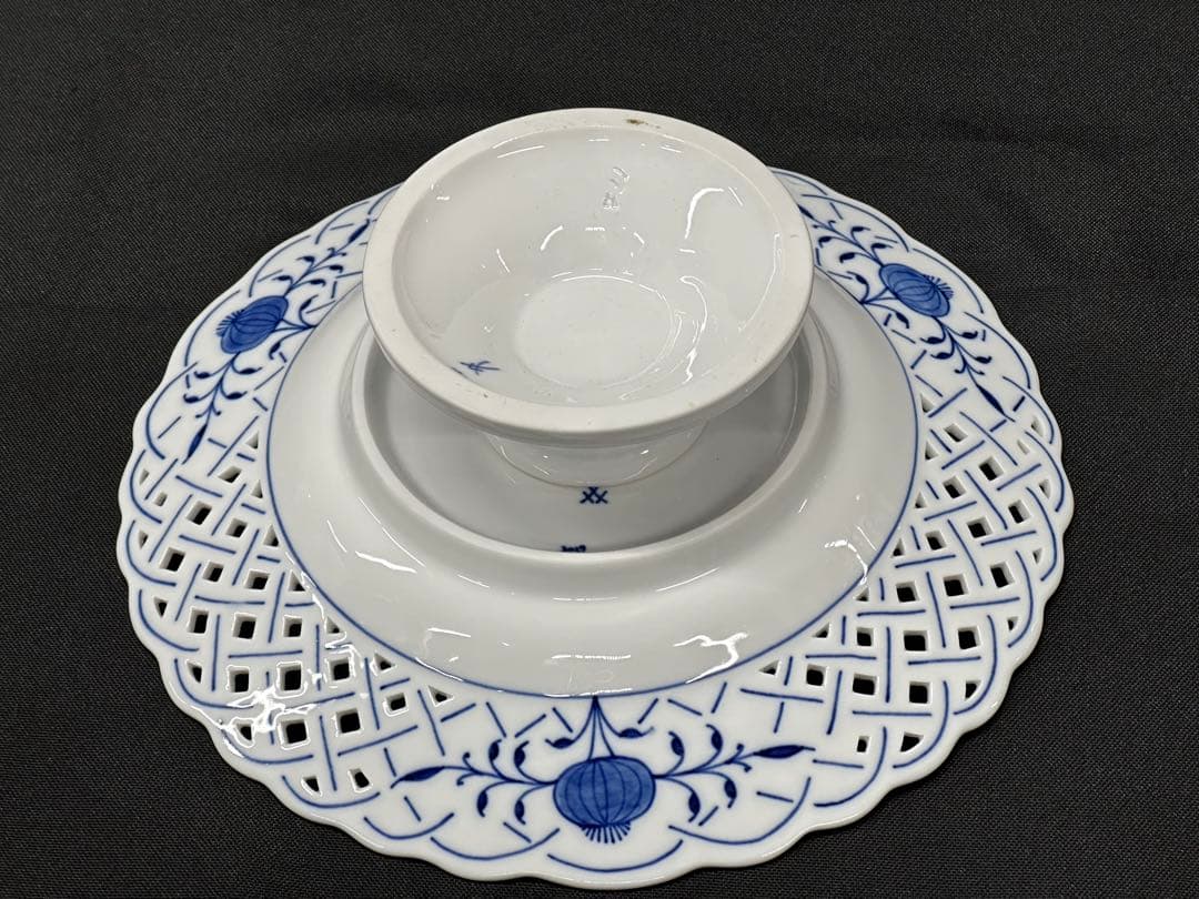 レア】meissen マイセン ブルーオニオン コンポート コンポティエ