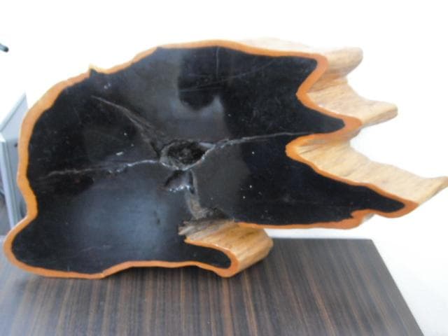 K41 昭和レトロ 一枚板 天然木 花台 置物 飾り - メルカリ