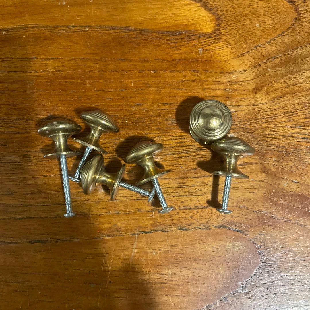 アンティーク真鍮製 つまみ 取っ手 セット（6個） - メルカリ