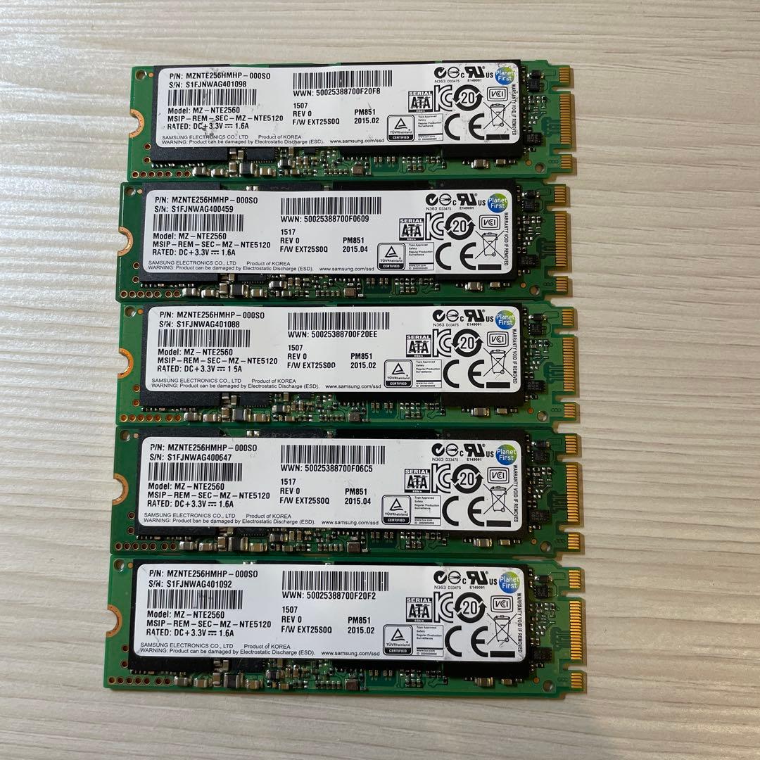 M.2SATA 256GB SSD5枚セット サムスン MZNTE256HMHP Amazon | 交換用754949 – 002 HPノートパソコンSamsung 256 GB pm851