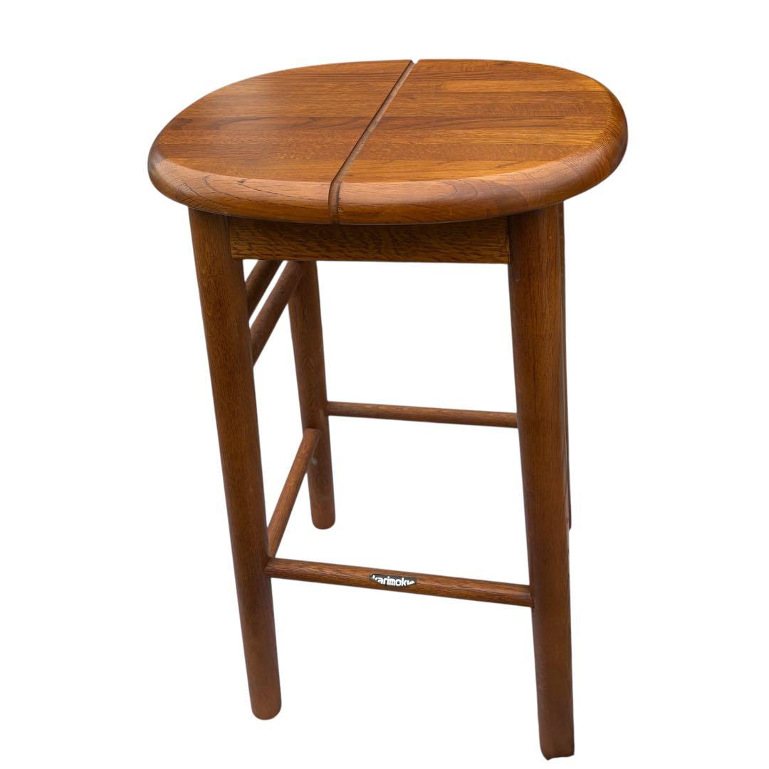 無垢材 丸椅子 ☆カリモク☆ヴィンテージ☆木製スツール - メルカリ