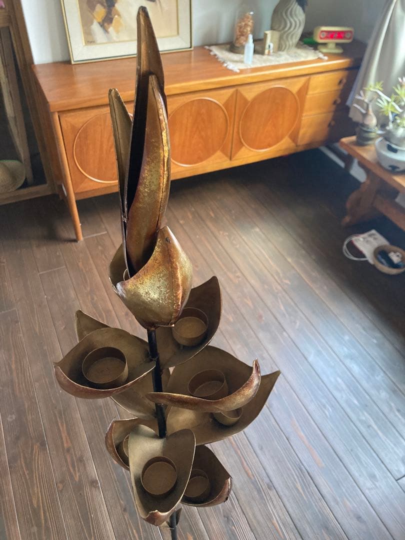 アメリカアンティーク コートハンガー キャンドルホルダー チェア