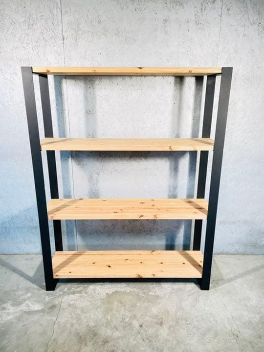 シェルフ　棚 ラック　アイアン家具　無垢 楽天市場】【送料無料】 オープンラック 木製 無垢 奥行30 シェルフ