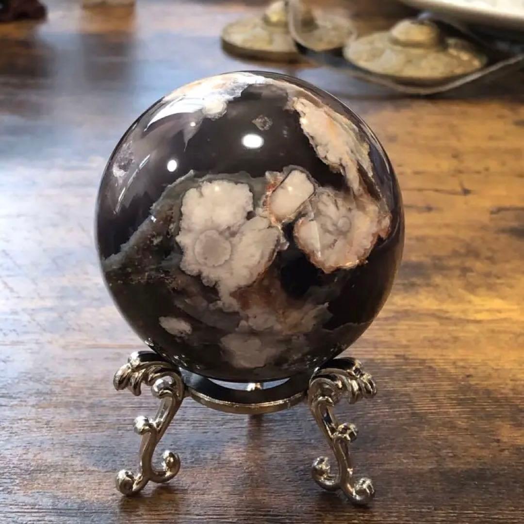 夜桜瑪瑙＊6.1cmスフィア＊パワーストーン天然石 - メルカリ