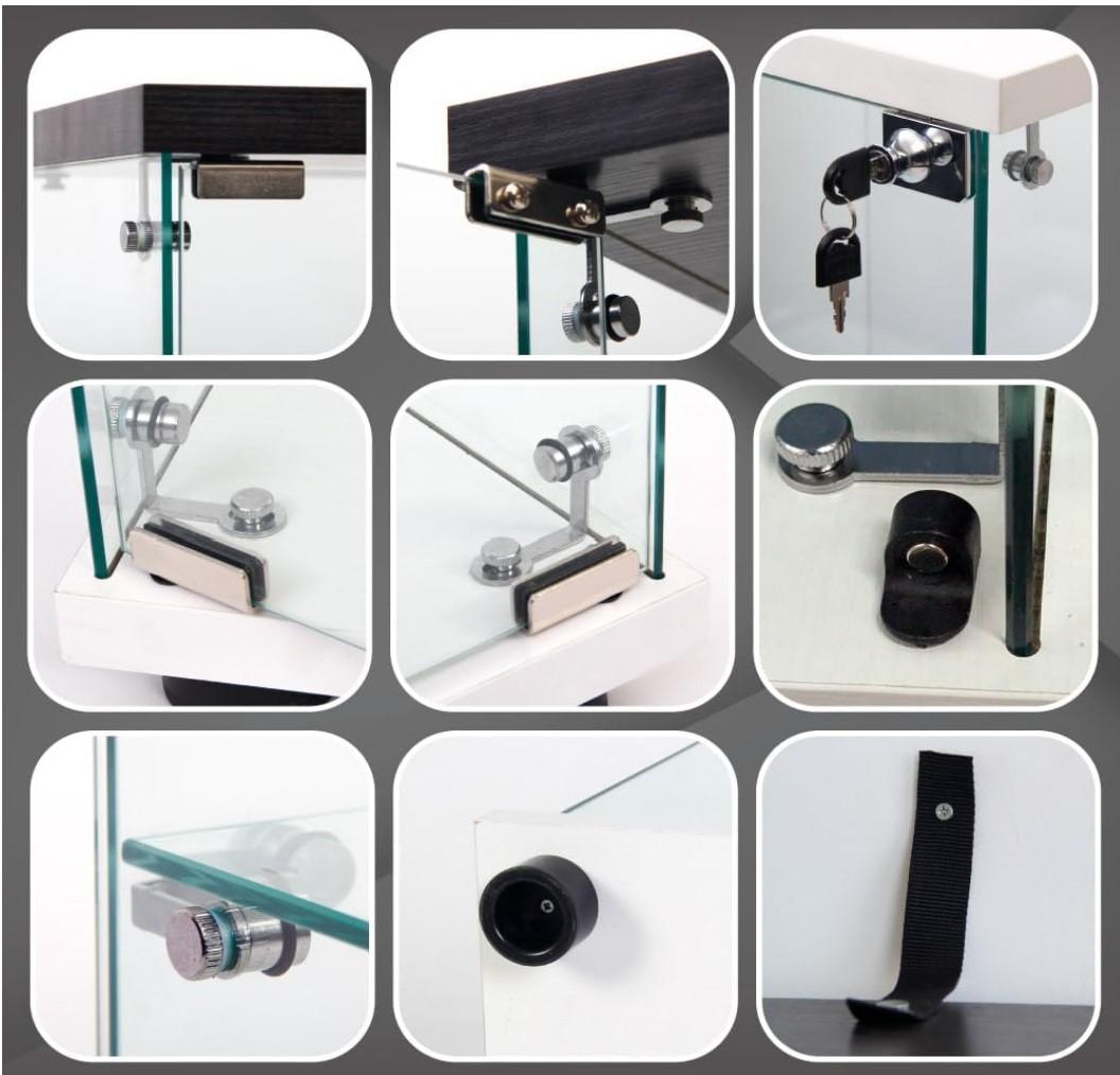 《値下げ》【新品】4段ワイド黒｜ガラスケース｜フィギュア棚 コレクションケース