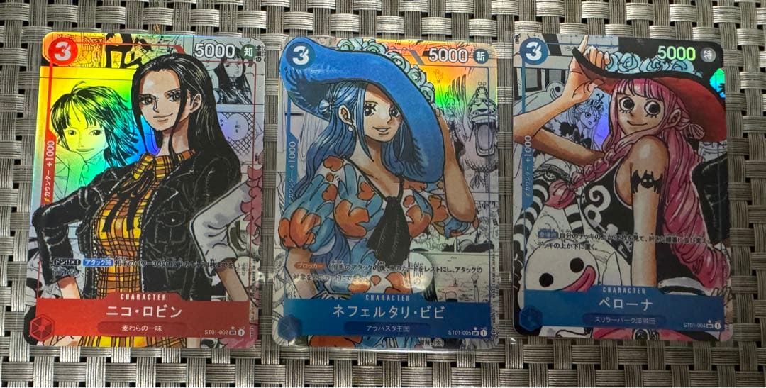 ワンピースカード コミックパラレル風 3枚セット 加工品 ロビン等