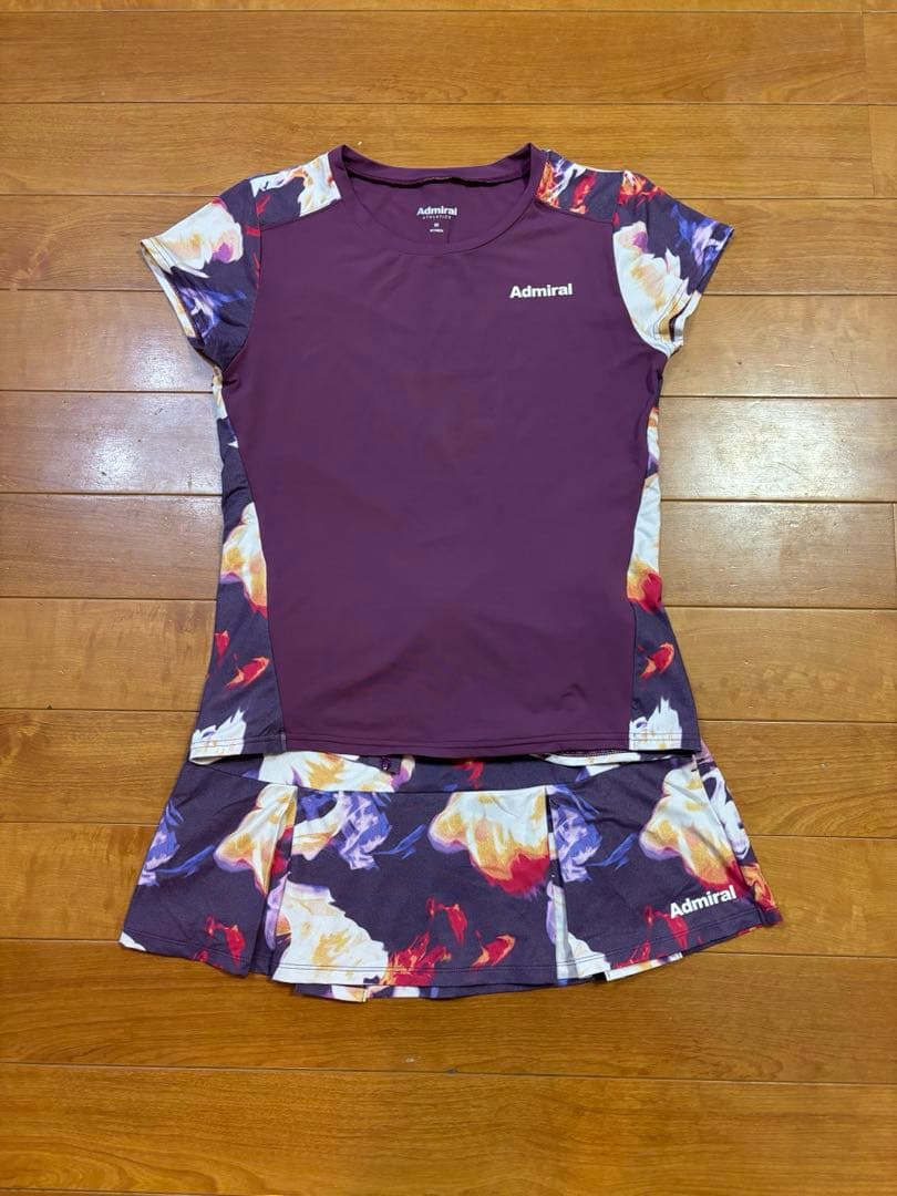 Admiral アドミラル　セットアップ　スコート　テニス Admiral アドミラル テニス ウェア シャツ スコート 上下セットアップ