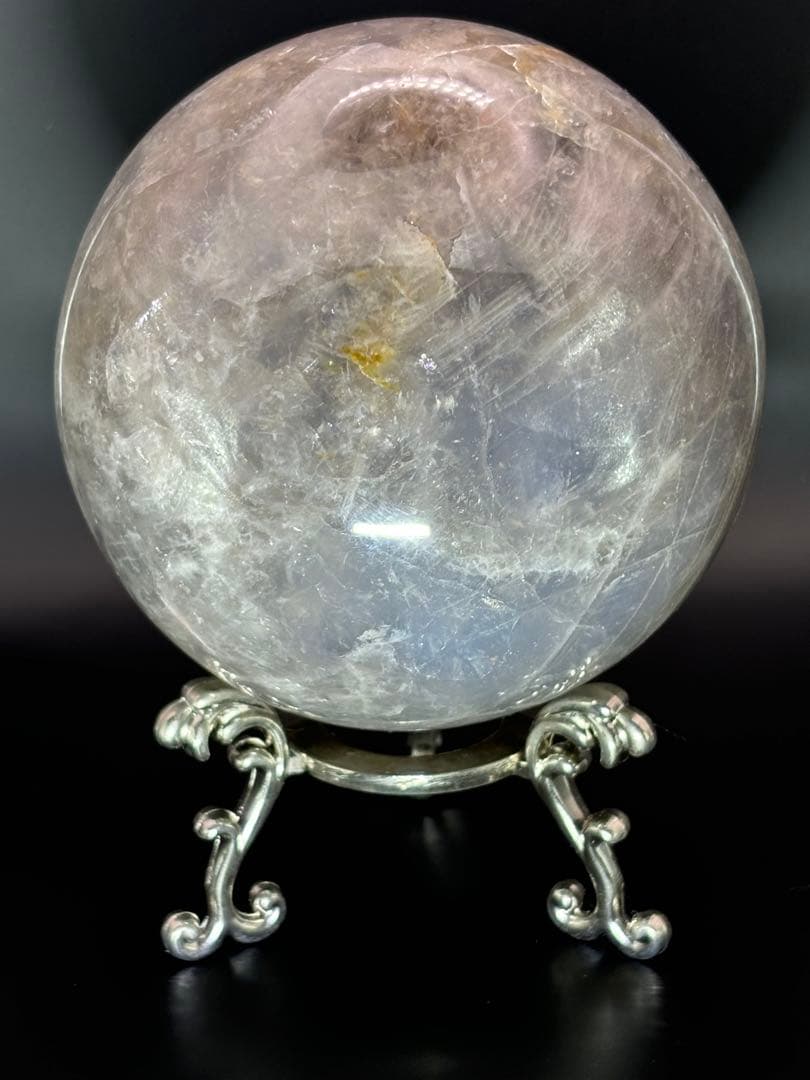 希少大玉！ブルーローズクォーツ＊9.3cm大玉スフィア＊パワーストーン