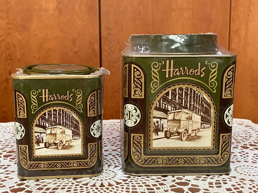 未開封】ヴィンテージ Harrodsハロッズ紅茶缶 /ティーバッグ 1997年