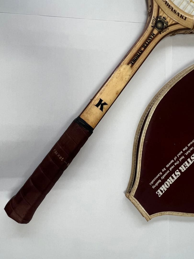Kawasakiテニスラケット軟式木製 - メルカリ