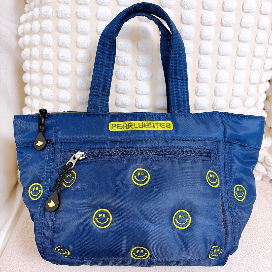 未使用 】PEARLY GATES ネイビー カートバッグ ゴルフ ロゴ刺繍 - メルカリ