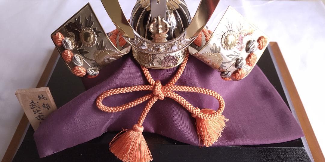 兜 剣付置物 剣付き 純銀 3号 金銀工芸家・伝統工芸士 武比古作 - メルカリ