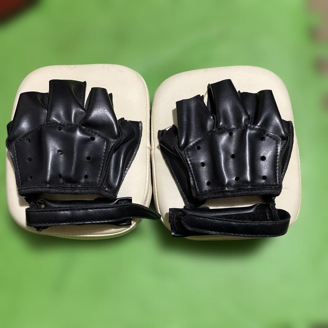 最終価格 windy本革キックミットL、イサミパンチングミット - メルカリ