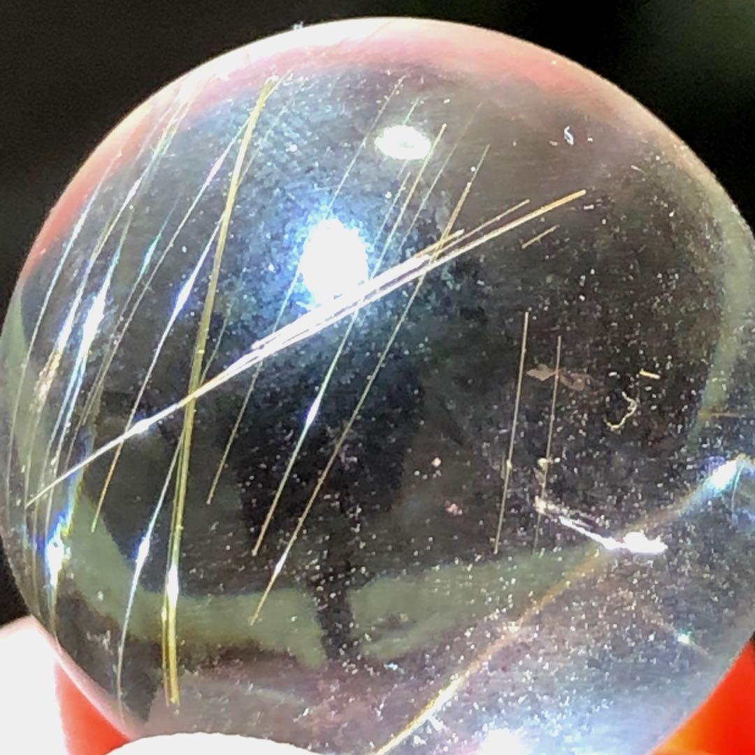 ☆別格高級品質！帝王秘宝②！極美！シルバー ルチル 丸玉 スフィア