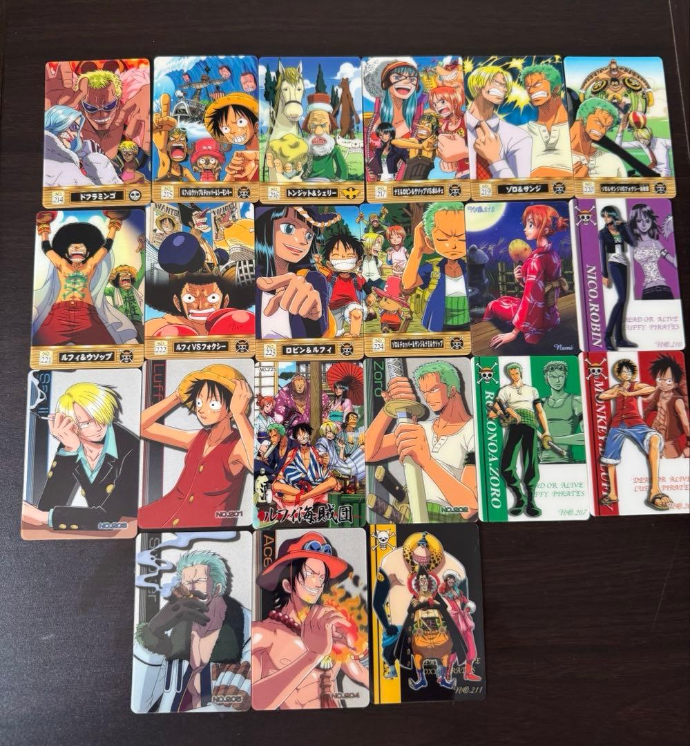 ワンピース 海賊王グミカード21枚セット レアカード多数 レトロ - メルカリ