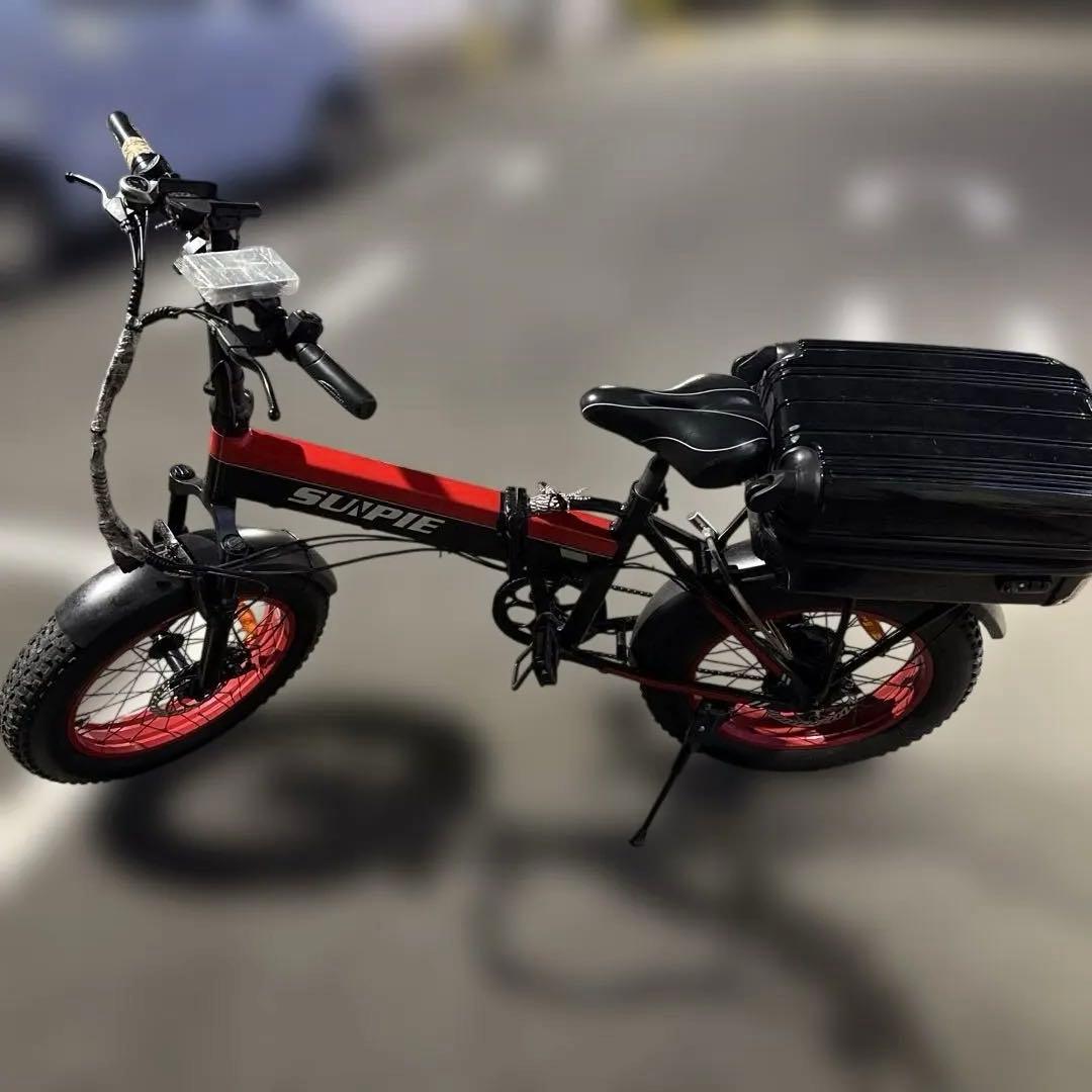 SUIPIE 電動アシスト自転車 赤/黒 - メルカリ